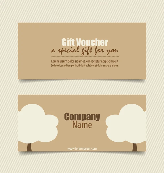 Gift coupons with nature background. Vector illustration. — Stock Vector