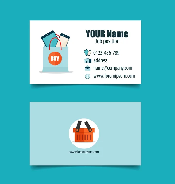 Modern business card template with Business concept, Infographic — Stock Vector