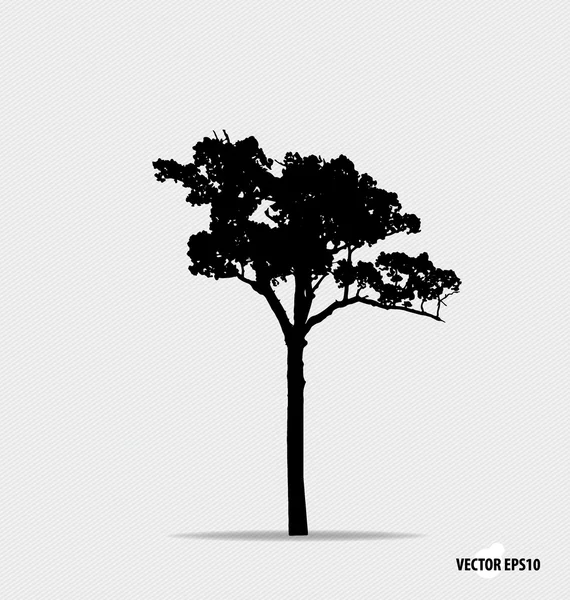 Tree silhouette. Vector illustration. — Stock Vector