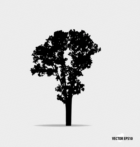 Tree silhouette. Vector illustration. — Stock Vector