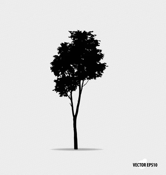 Tree silhouette. Vector illustration. — Stock Vector