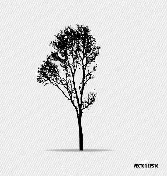 Tree silhouette. Vector illustration. — Stock Vector