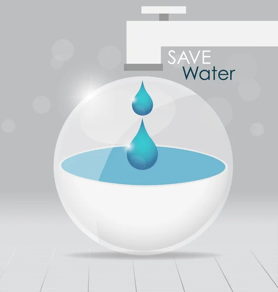 Concepto del día mundial del agua con gota de agua. Ilustración vectorial . — Archivo Imágenes Vectoriales