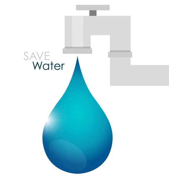 Weltwassertagskonzept mit Wassertropfen. Vektorillustration. — Stockvektor