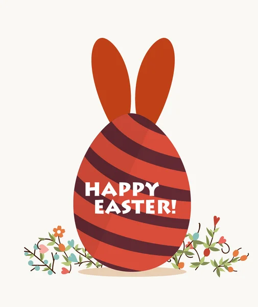 Felices tarjetas de Pascua con huevo de Pascua. Ilustración vectorial . — Archivo Imágenes Vectoriales