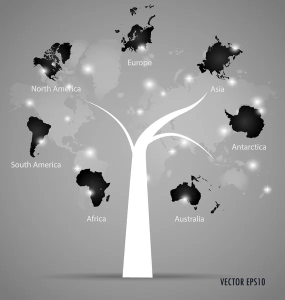 Mapa del mundo, ilustración vectorial . — Archivo Imágenes Vectoriales