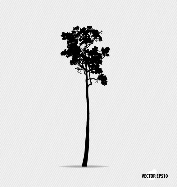 Tree silhouette. Vector illustration. — Stock Vector