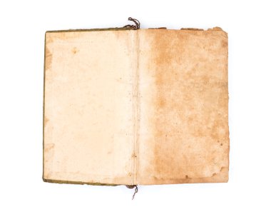 Beyaz arkaplan üzerine eski kitap