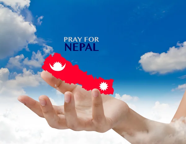 ネパールのために祈る。地震の危機 — ストック写真