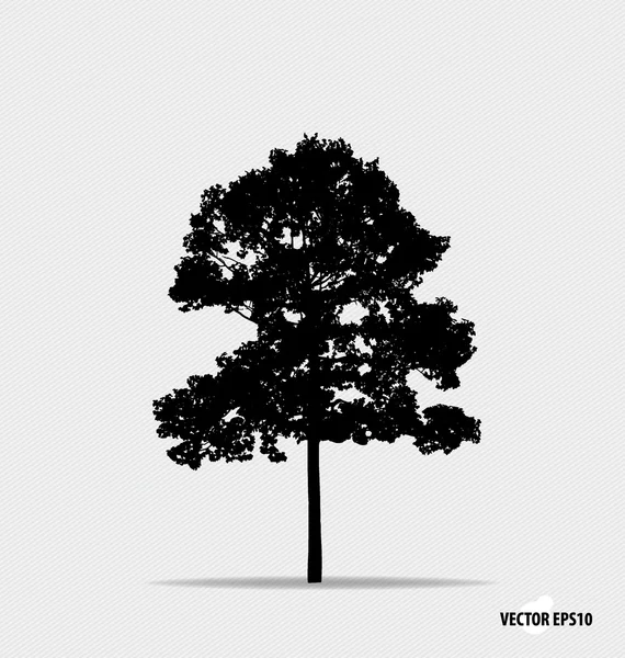 Träd silhouette. vektor illustration. — Stock vektor
