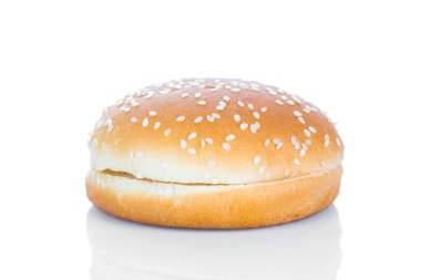 Hamburger Çöreği Beyaz Arkaplanda