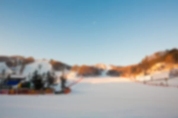 Resumen desenfoque estación de esquí de montaña —  Fotos de Stock