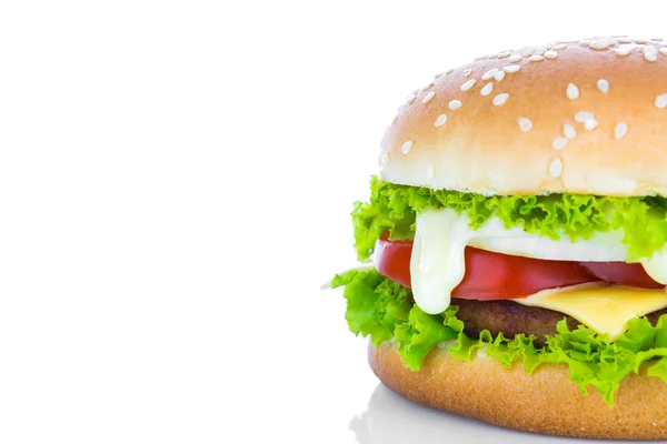 Hamburger on white background — Stock Photo, Image