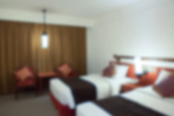 抽象模糊的现代舒适的酒店房间内部 — 图库照片