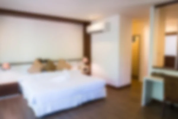 Borrão abstrato Interior do quarto de hotel confortável moderno — Fotografia de Stock