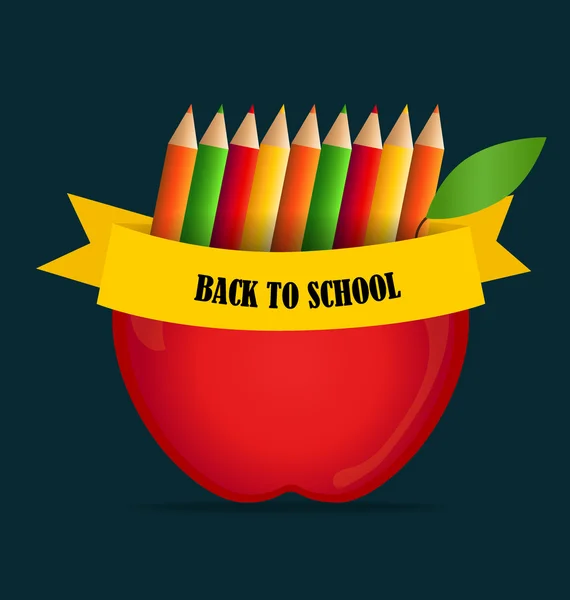 Welcome back to school, vector illustration. — Stock Vector