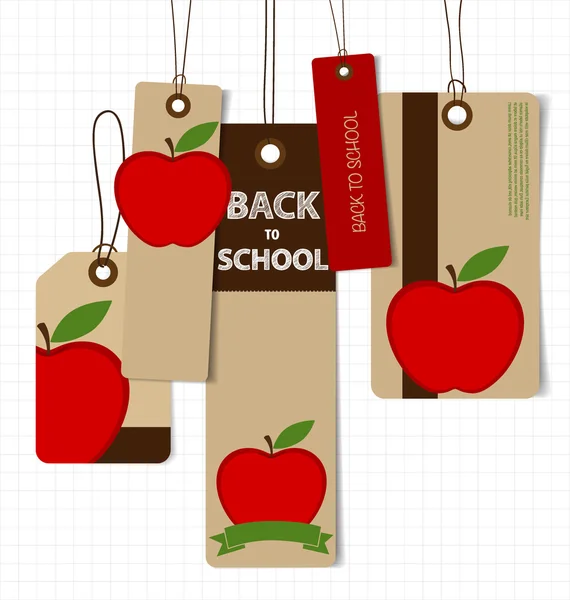 Welcome back to school. Sale Coupon, voucher and tag. Vector ill — Stock Vector