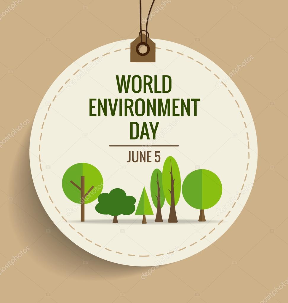 Nature banner. World environment day concept. Vector illustratio