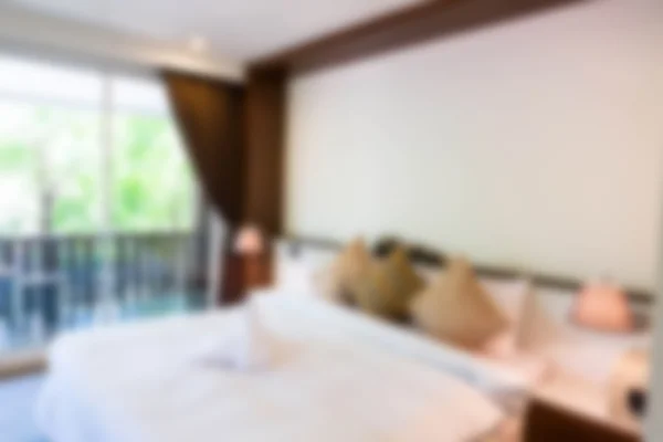 Abstrakt oskärpa inre av moderna bekväma hotellrum — Stockfoto