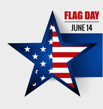 Amerikan bayrağı gün, June bayrak günü 14. Vektör çizim.