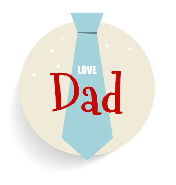 Happy fathers day card design with Big Tie. Vector Illustration. — Stock Vector