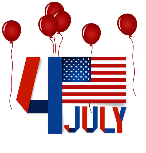 Happy independence day card United States of America. American F