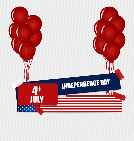 Happy independence day card États-Unis d'Amérique. Américain F — Image vectorielle