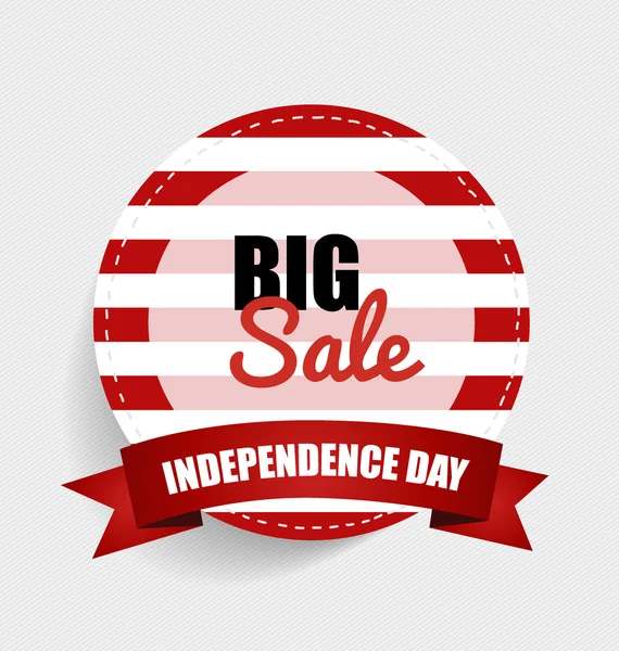 Grote verkoop. Gelukkig onafhankelijkheid dag, 4 juli. Vectorillustratie. — Stockvector