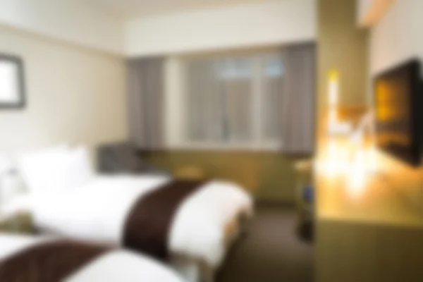 İç modern konforlu otel odasının bulanıklık — Stok fotoğraf