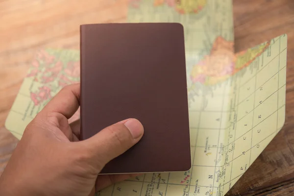 Hand holding passport — Stock Photo, Image