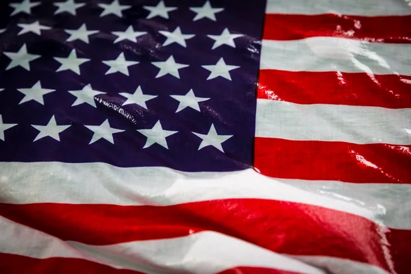 Bandeira americana na água — Fotografia de Stock