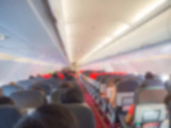 抽象的なぼかし飛行機の機内 — ストック写真