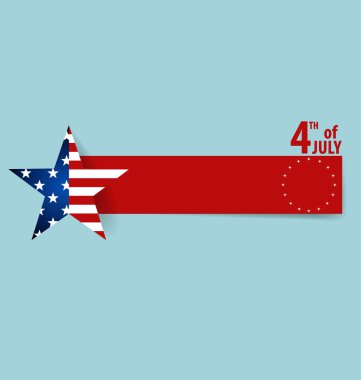 Happy independence day card United States of America. 4 th of Ju clipart