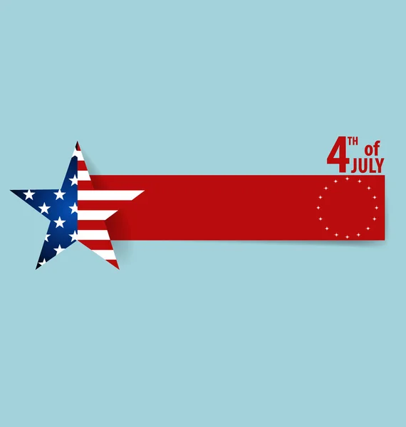 Feliz tarjeta del día de la independencia de los Estados Unidos de América. 4 de Ju — Vector de stock