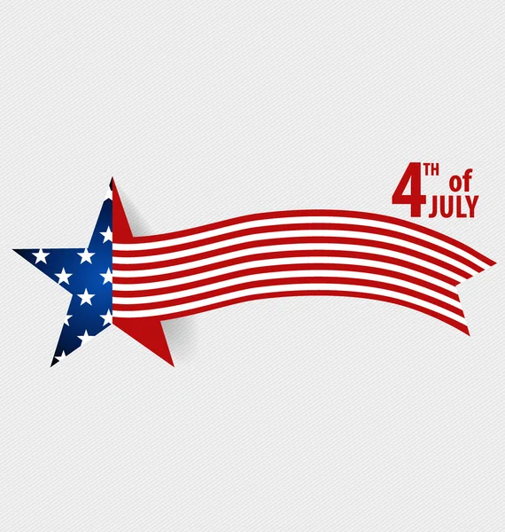 Feliz tarjeta del día de la independencia de los Estados Unidos de América. 4 de Ju — Vector de stock