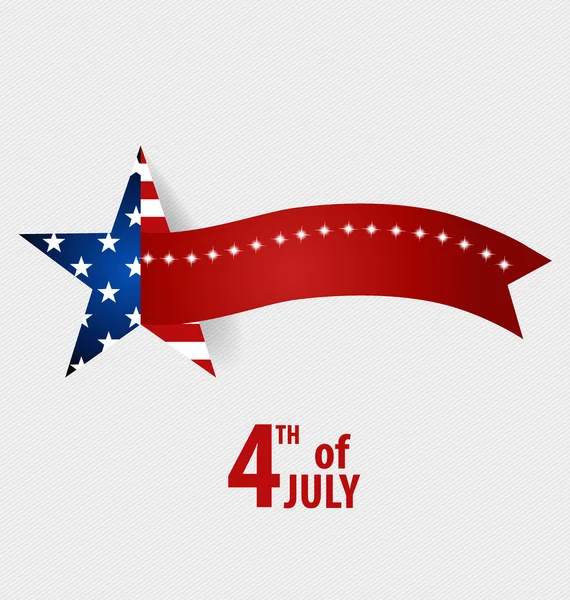 Mutlu Bağımsızlık günü kartı Amerika Birleşik Devletleri. 4 th Ju — Stok Vektör