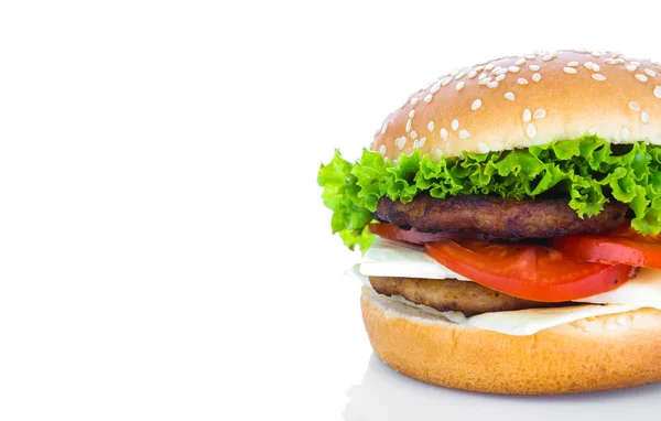 Hamburger on white background — Stock Photo, Image