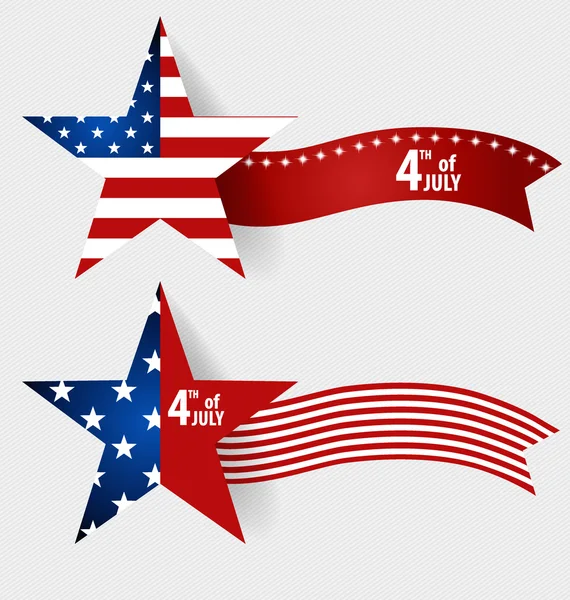 행복 한 독립 기념일 카드 미국 국가 미국. 4 주 일 — 스톡 벡터