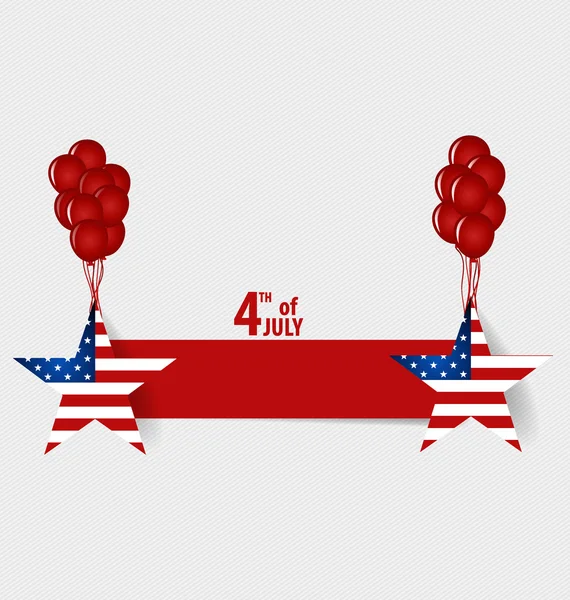 Happy independence day card États-Unis d'Amérique. 4 ème de Ju — Image vectorielle
