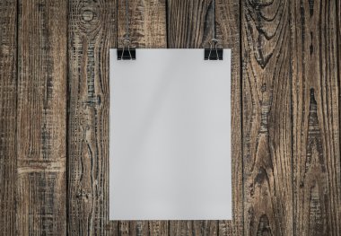 Siyah küçük ve beyaz kağıt asmak