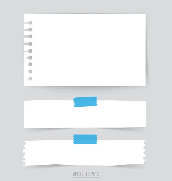 Колекція різних білих паперів — стоковий вектор