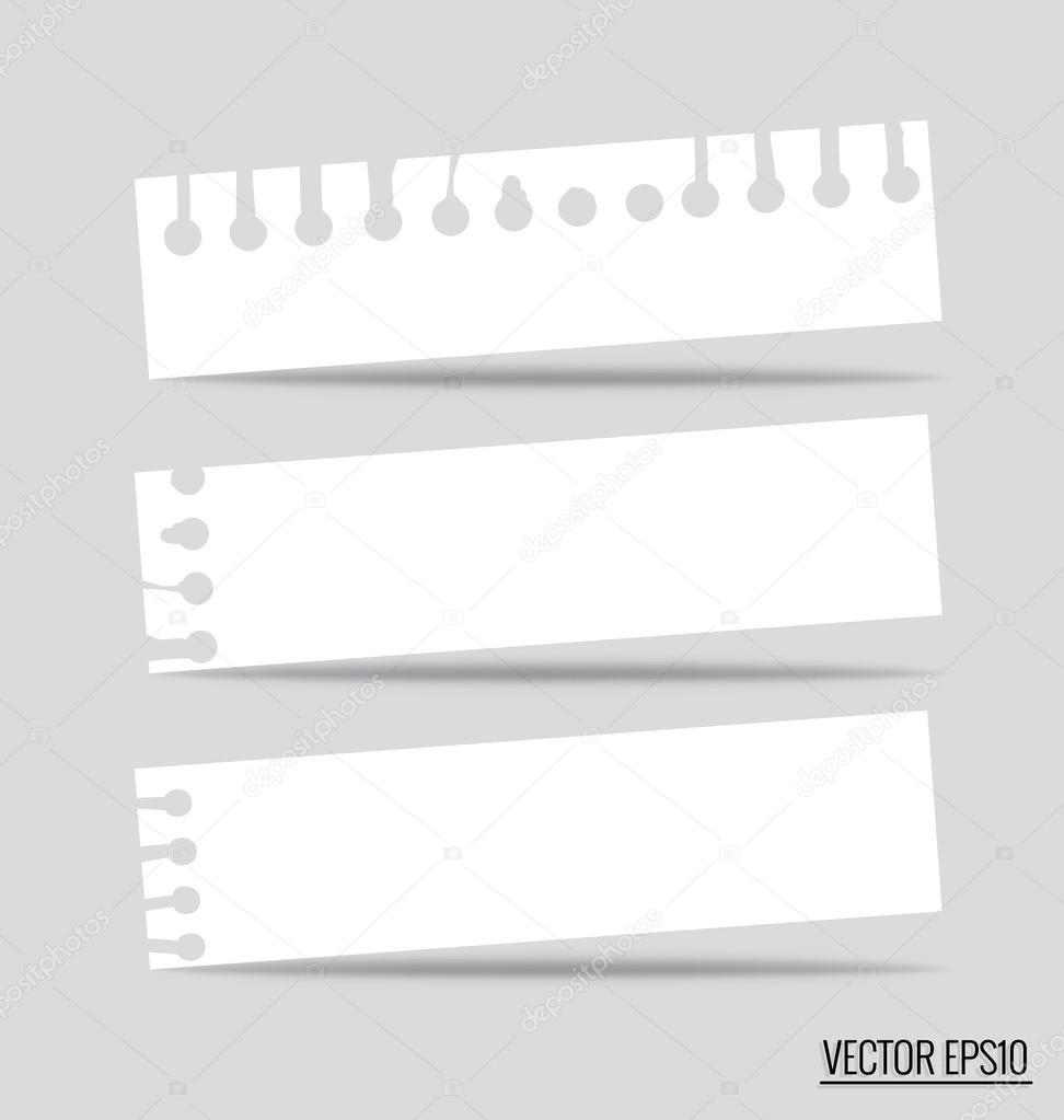 Collection of various white note papers