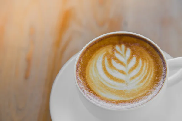 Kaffe latte art — Stockfoto