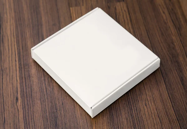 Leere weiße Box-Attrappe — Stockfoto