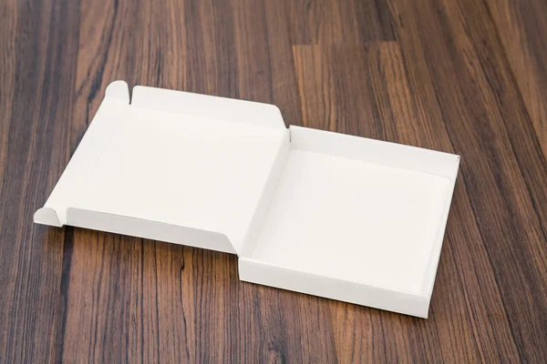 Branco caixa branca mock up — Fotografia de Stock