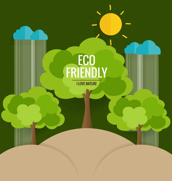 ECO AMIGO. Concepto ecológico — Vector de stock