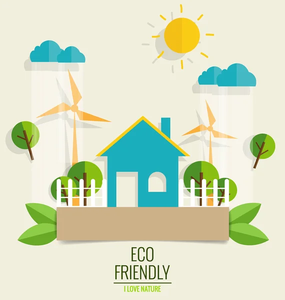 Eco Friendly. Ekologi-konceptet — Stock vektor