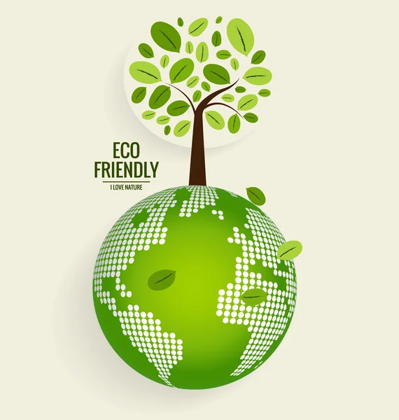 ECO AMIGO. Concepto ecológico — Vector de stock