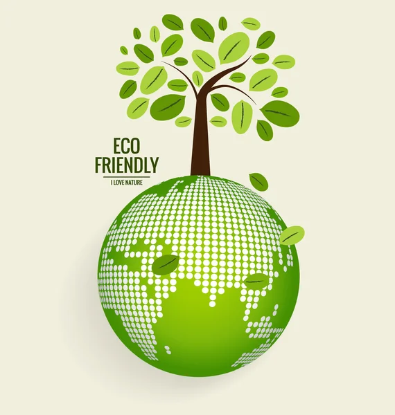 ECO AMIGO. Concepto ecológico — Vector de stock