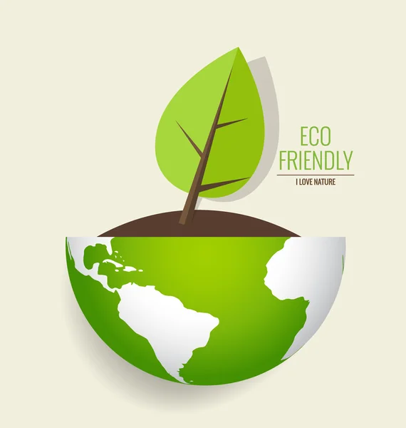 ECO AMIGO. Concepto ecológico — Vector de stock